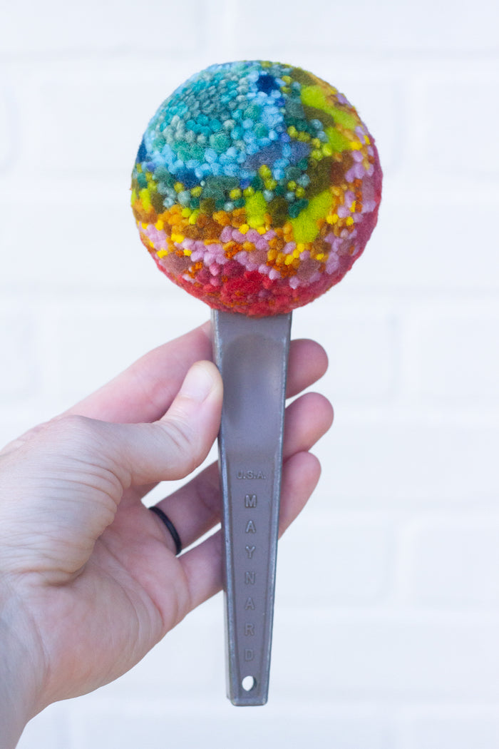 Oversized Ice Cream Scoop Puff | Tropical Rainbow