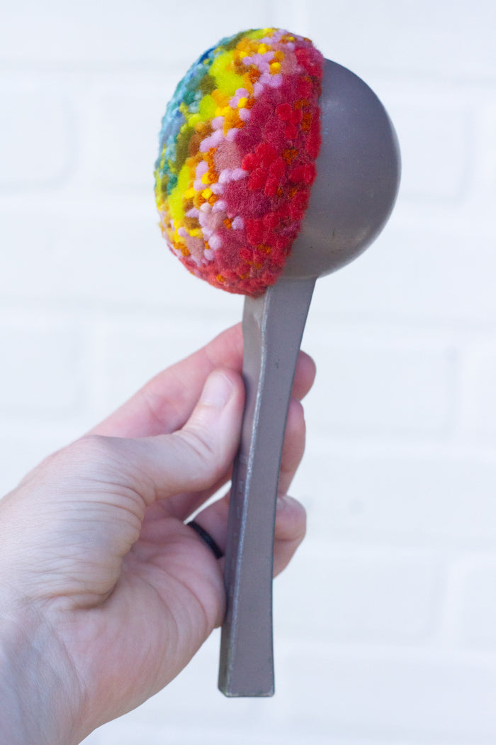 Oversized Ice Cream Scoop Puff | Tropical Rainbow