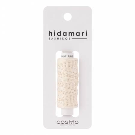 Pearl White #20 -- Cosmo Hidamari Sashiko Solid Thread 30 Meters