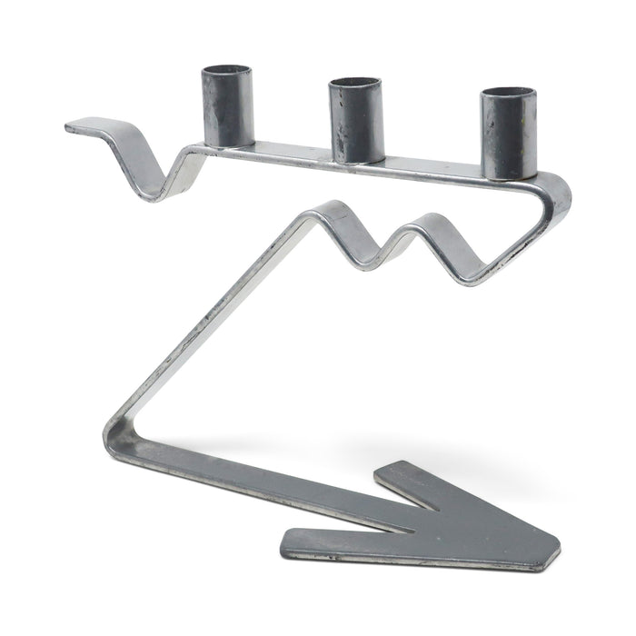 Postmodern Chrome Arrow Candleholder