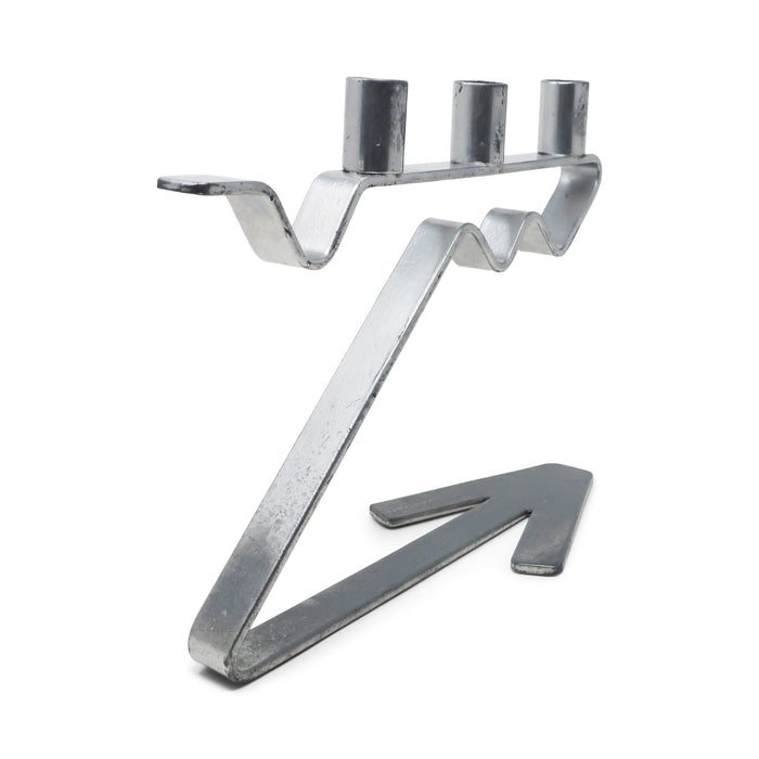 Postmodern Chrome Arrow Candleholder
