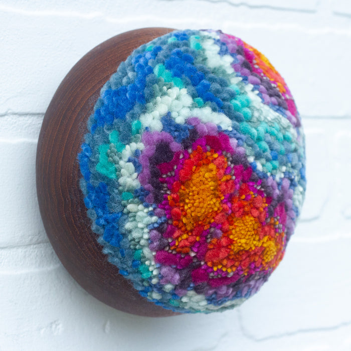 Puff Sculpture in Vintage Teak Frame | 11