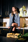 Quilted Henry Jacket - Midnight Sky