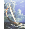 Racing Yacht - 3D Lenticular Poster - 12 X 16