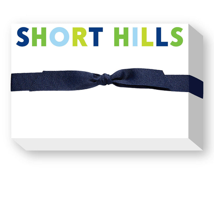 RAINBOW BIG & BOLD CUSTOM NOTEPAD: NAVY RAINBOW KELLY RIBBON