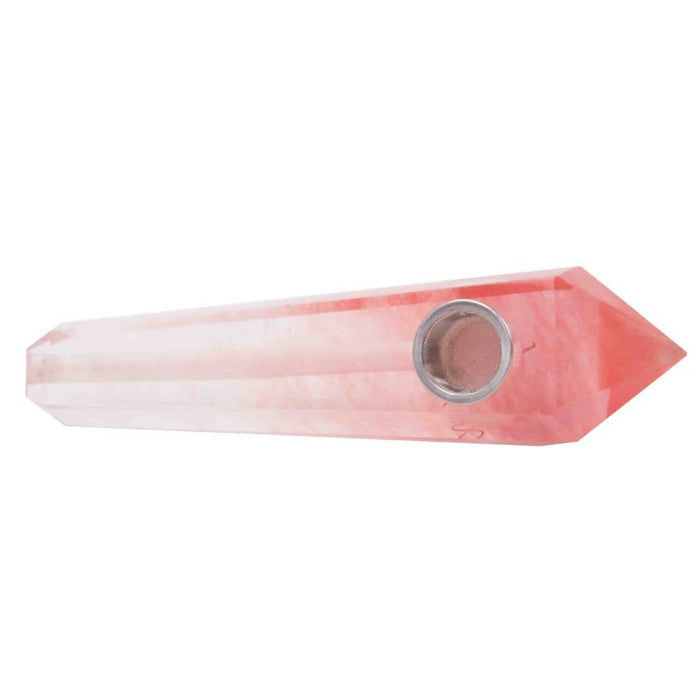Red Melting Stone Crystal Weed Pipe - INHALCO