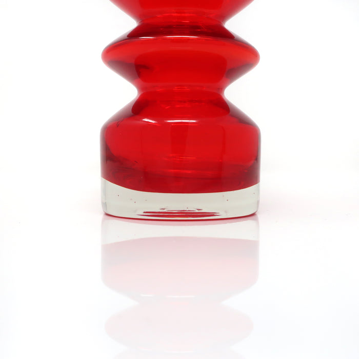 Red Modernist Vase by Tamara Aladin for Riihimaen Lasi Oy