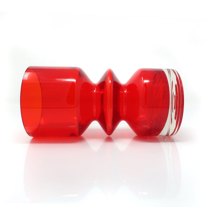 Red Modernist Vase by Tamara Aladin for Riihimaen Lasi Oy