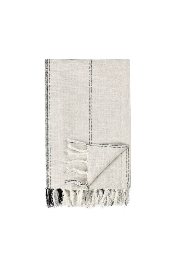 Ria Throw - Ivory + Grey
