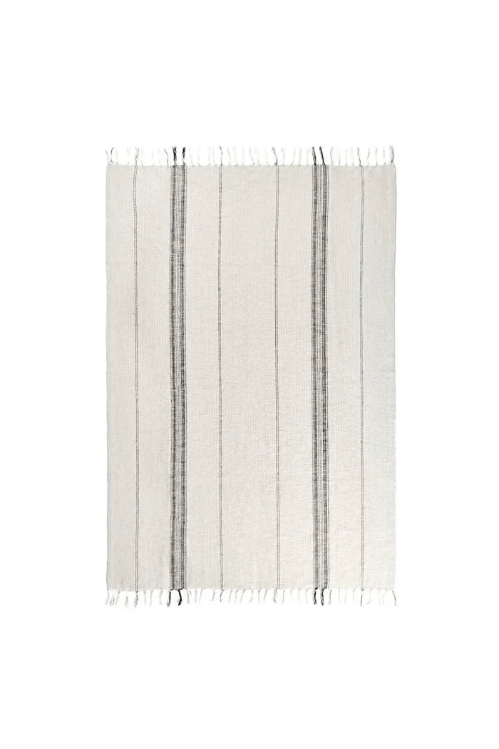 Ria Throw - Ivory + Grey