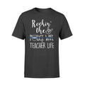 Apparel S / Black Personalized Shirt - Rockin The Teacher And Police Wife Life - DSAPP