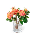 Rose Cutting in Glass 10"H