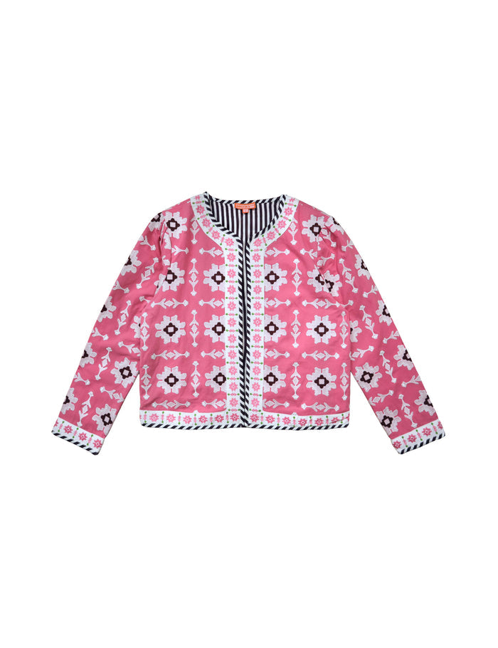 Rosy Jacket - Pink Embroidered