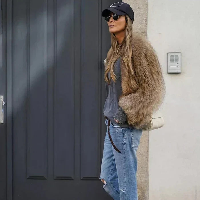 Sage | Women's Faux Fur Jacket