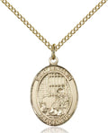 Saint Benjamin medal S0132, Gold Filled