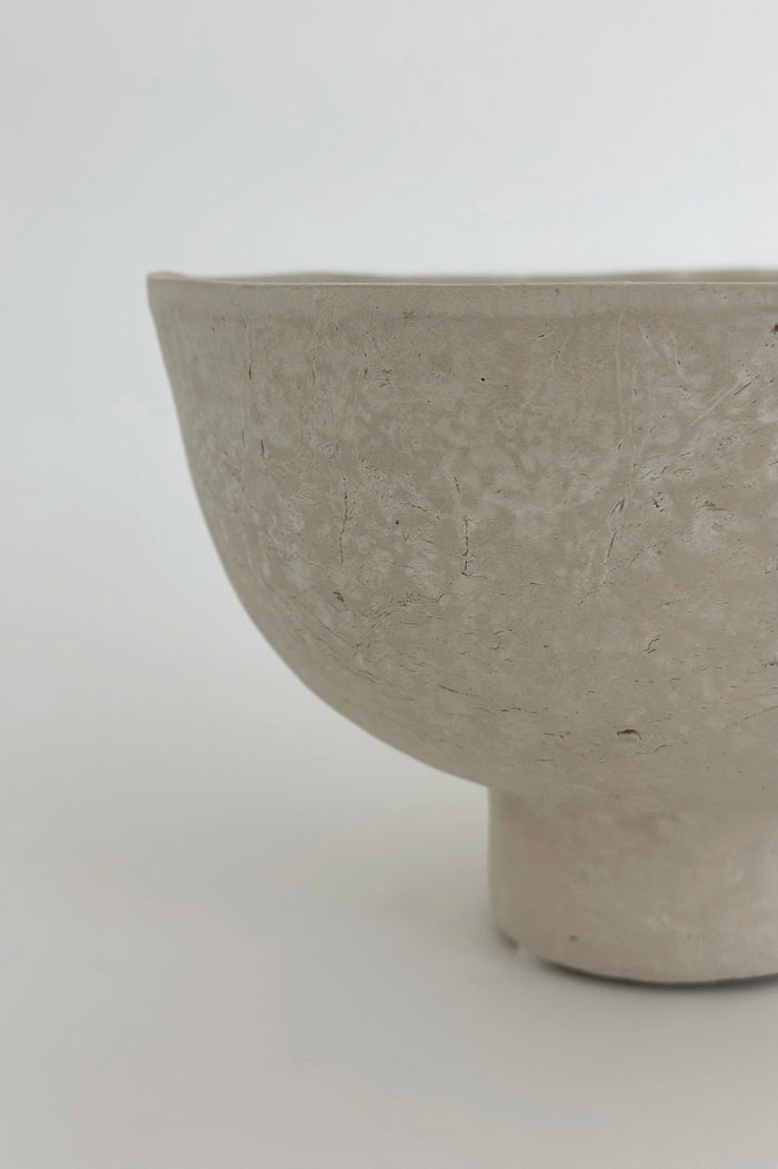 Santa Cruz Paper Mache Pedestal Bowl