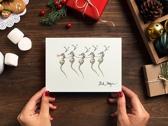Santa's Seahorses Holiday Cards, TOP SELLER gooten