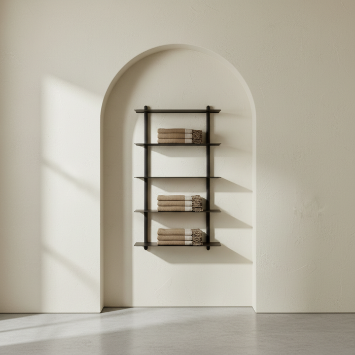 Nivo shelf in arched niche clean floor