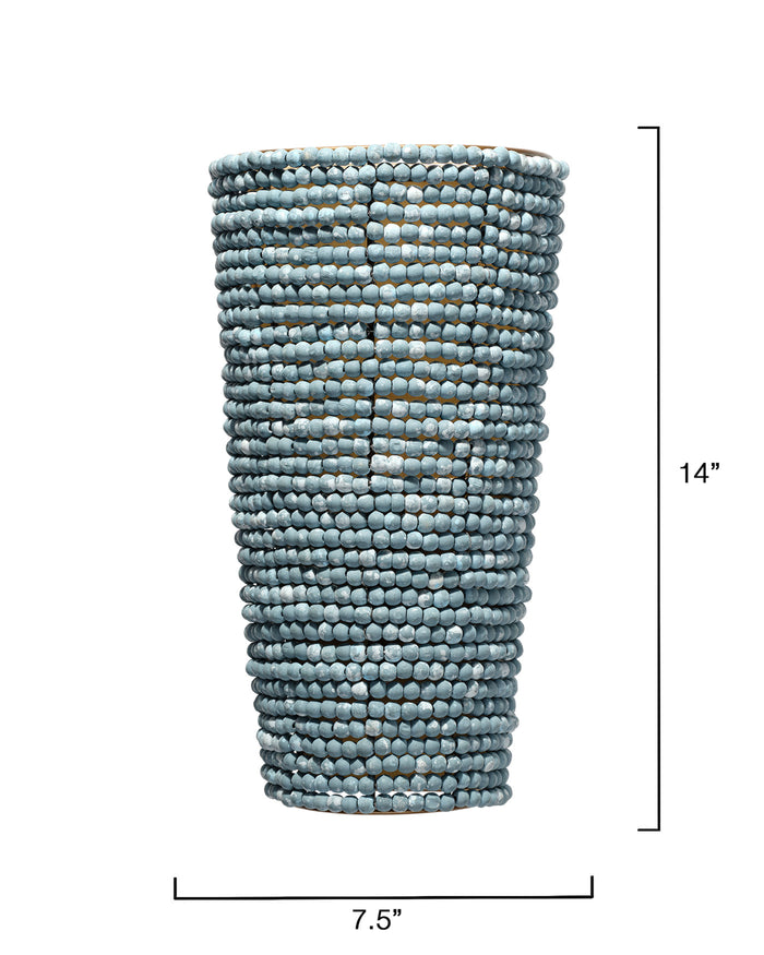 SEAWALL BEADED CONE SCONCE,