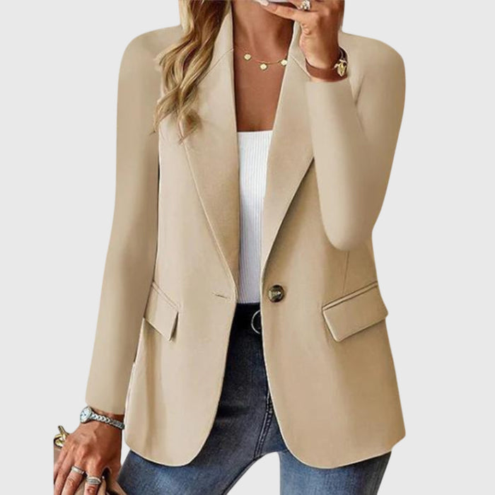 Sienna | Women's Beige Structured Blazer