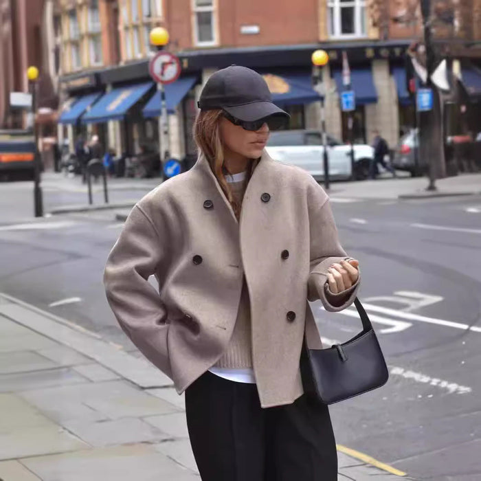 Solene | Women's Oversized Double-Breasted Wool Jacket