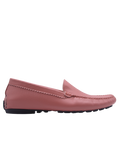 Rose (pink) leather loafer side view