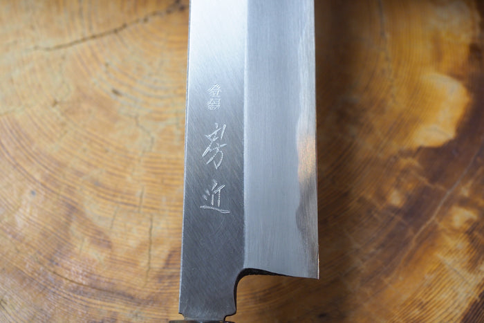 Toshu Giken - Usuba White-1 Steel with magnolia and buffalo horn steel 16.5cm/18cm