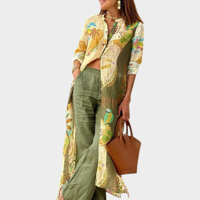 Tropical Print Layered Set