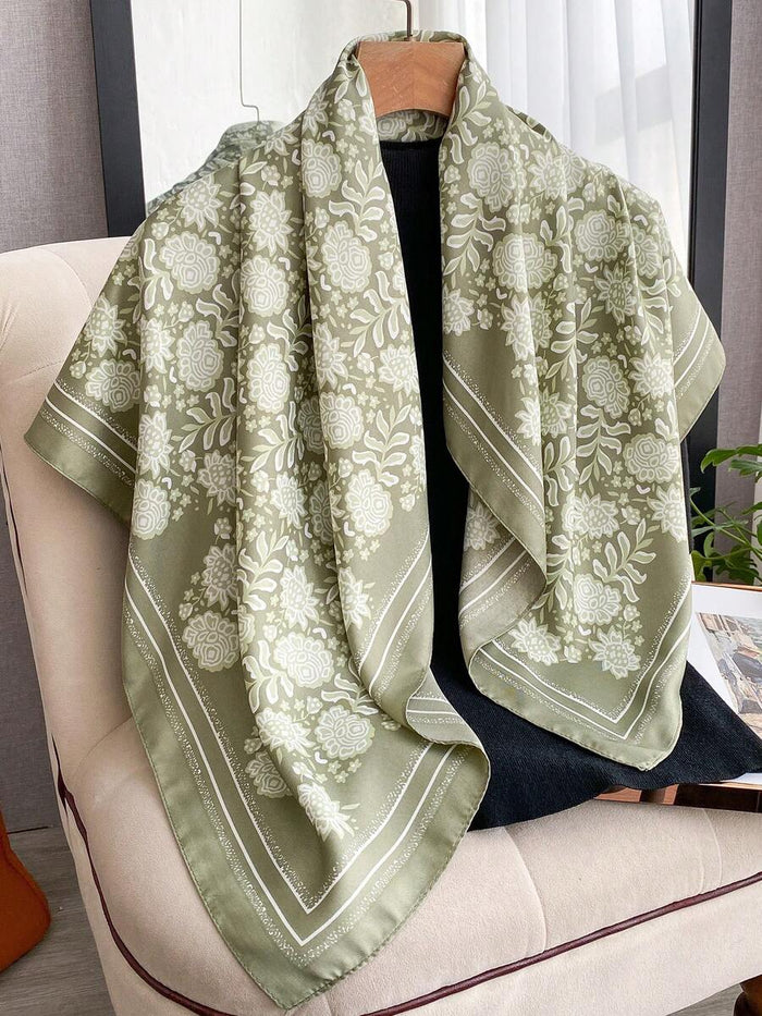 TWILL FLORAL PRINT SCARF