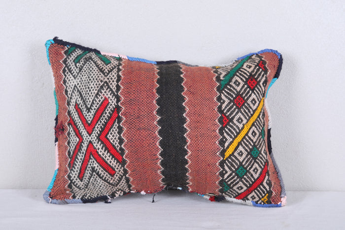 Vintage handmade moroccan kilim pillow 12.9 INCHES X 18.5 INCHES - kilim pillow