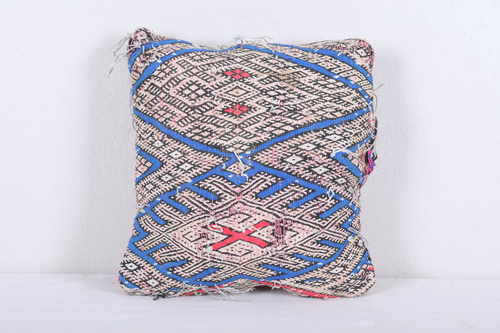 Vintage handmade moroccan kilim pillow 14.1 INCHES X 15.7 INCHES - kilim pillow