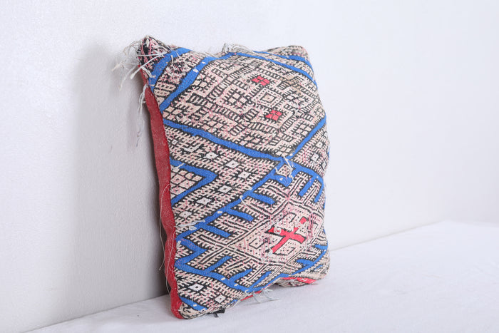 Vintage handmade moroccan kilim pillow 14.1 INCHES X 15.7 INCHES - kilim pillow