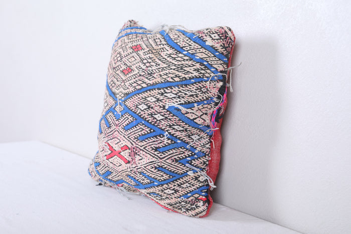 Vintage handmade moroccan kilim pillow 14.1 INCHES X 15.7 INCHES - kilim pillow