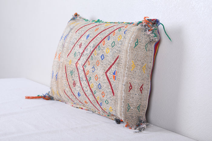 Vintage handmade moroccan kilim pillow 14.1 INCHES X 18.5 INCHES - kilim pillow