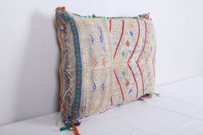Vintage handmade moroccan kilim pillow 14.1 INCHES X 18.5 INCHES - kilim pillow