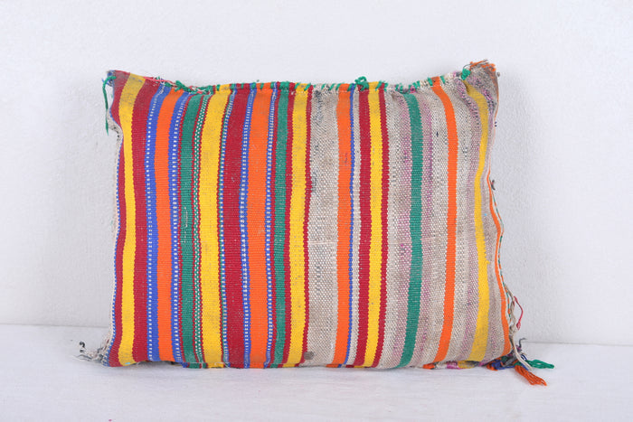 Vintage handmade moroccan kilim pillow 14.1 INCHES X 18.5 INCHES - kilim pillow