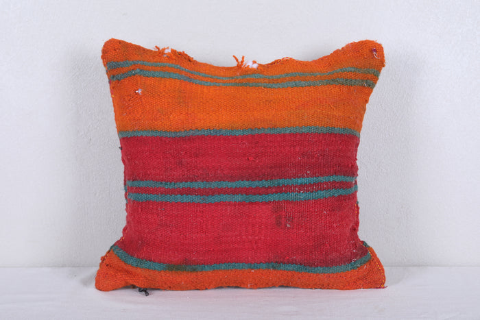 Vintage handmade moroccan kilim pillow 15.7 INCHES X 16.5 INCHES - kilim pillow