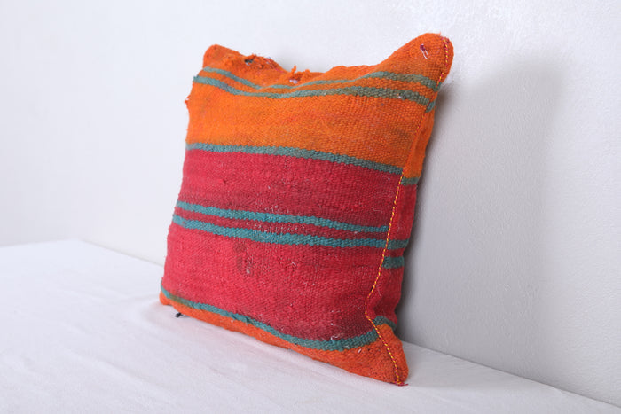 Vintage handmade moroccan kilim pillow 15.7 INCHES X 16.5 INCHES - kilim pillow