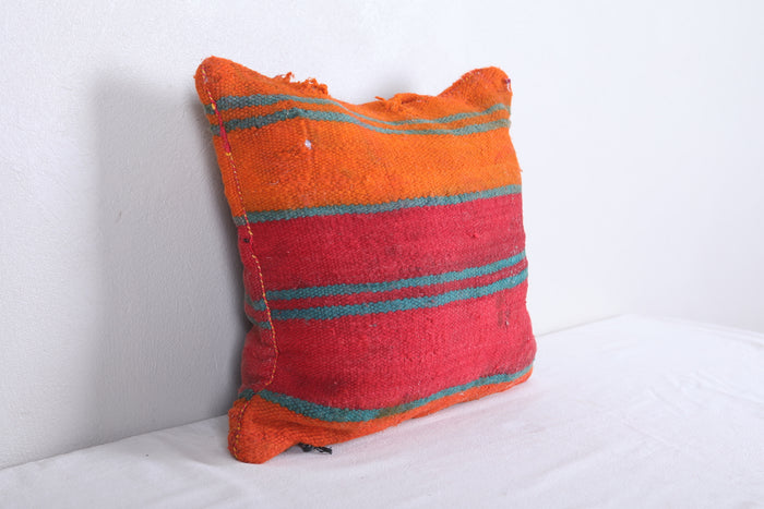 Vintage handmade moroccan kilim pillow 15.7 INCHES X 16.5 INCHES - kilim pillow