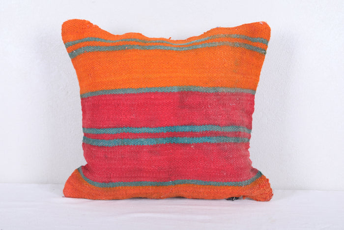 Vintage handmade moroccan kilim pillow 15.7 INCHES X 16.5 INCHES - kilim pillow