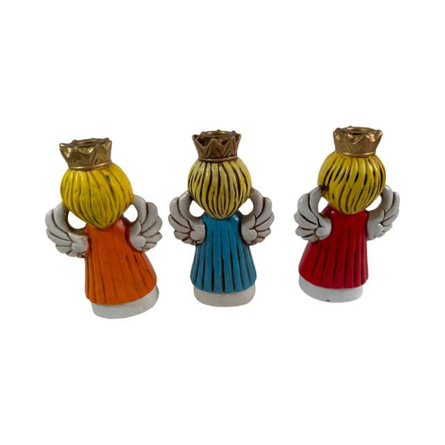 Vintage Homco Choir of Angels Candle Holder (Set of 3)