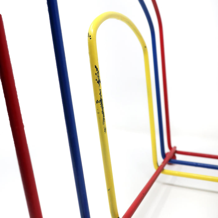 Vintage Postmodern Painted Magazine Rack
