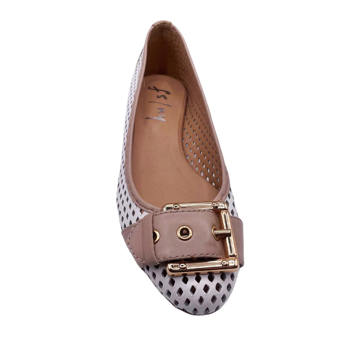 Waffle - White Camel Leather