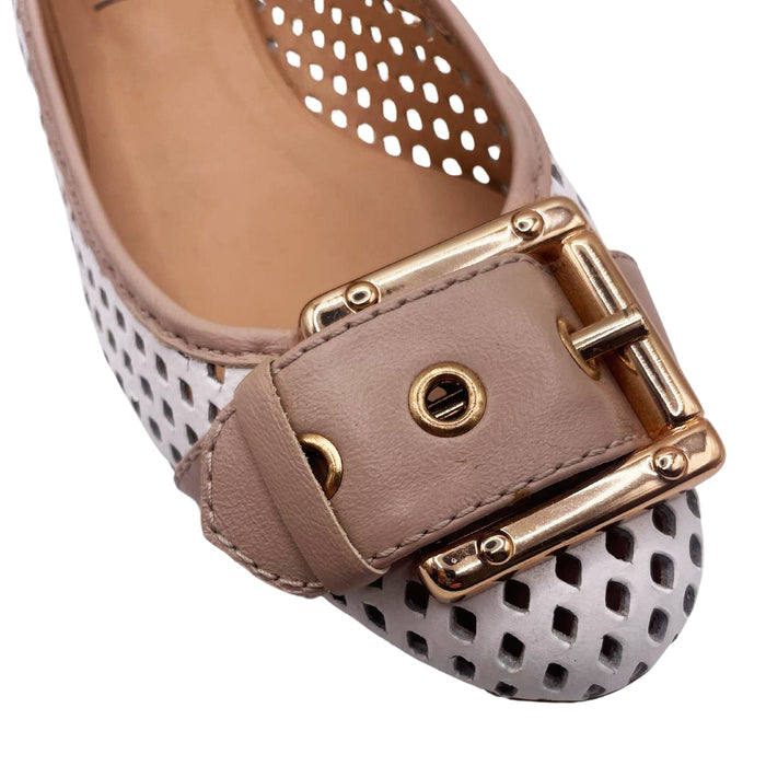 Waffle - White Camel Leather