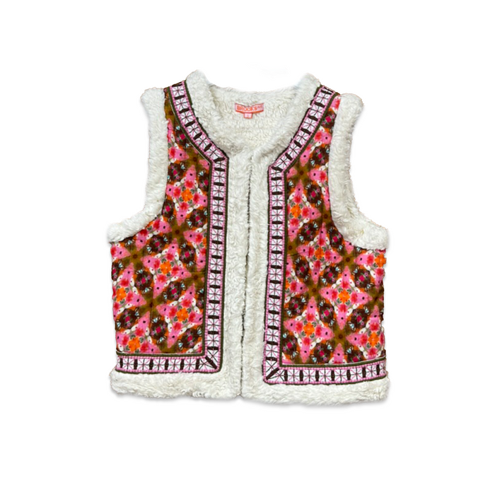 Willow Sherpa Vest - Farmhouse Pink
