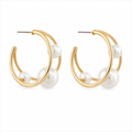 Yoana Floating Pearl Hoops