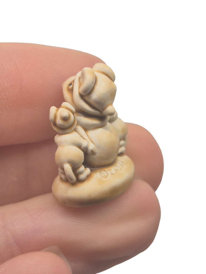 Zadar – Unpainted Metal Mice Making Mouse Snowman Figurine