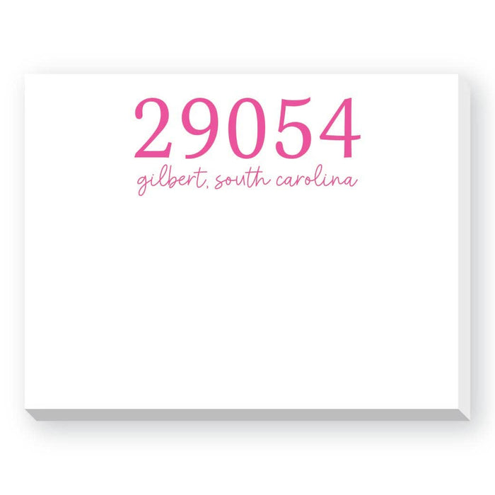 ZIP CODE DITTIE NOTEPAD: Green