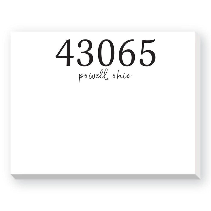 ZIP CODE DITTIE NOTEPAD: Navy