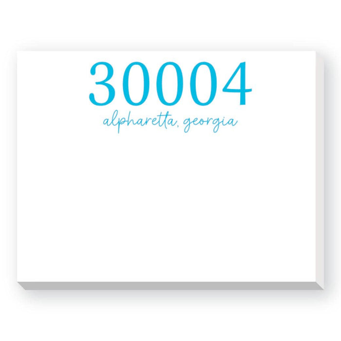 ZIP CODE DITTIE NOTEPAD: Navy